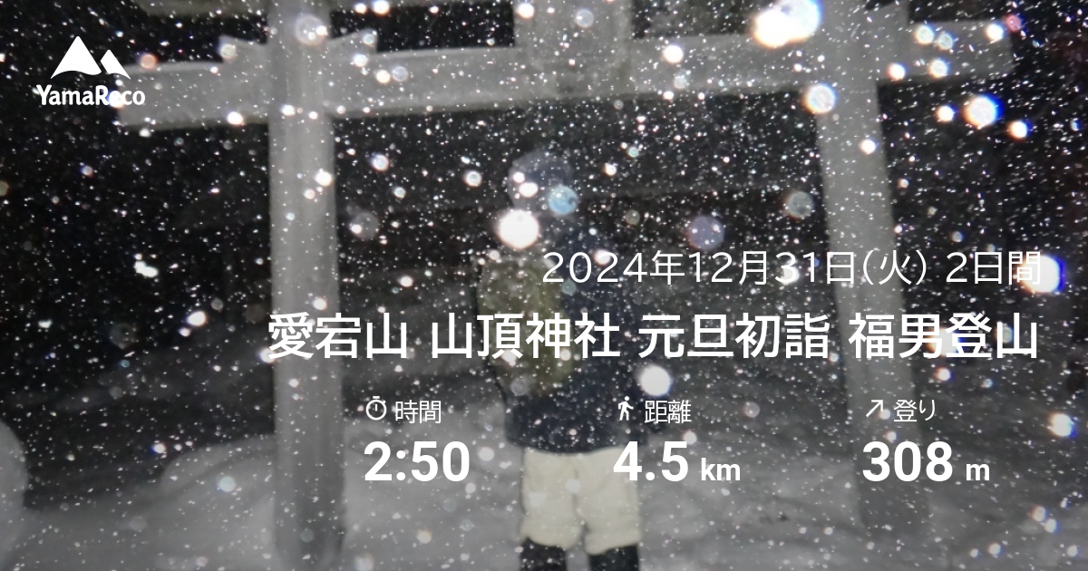 山行記録: 愛宕山 山頂神社 元旦初詣 福男登山