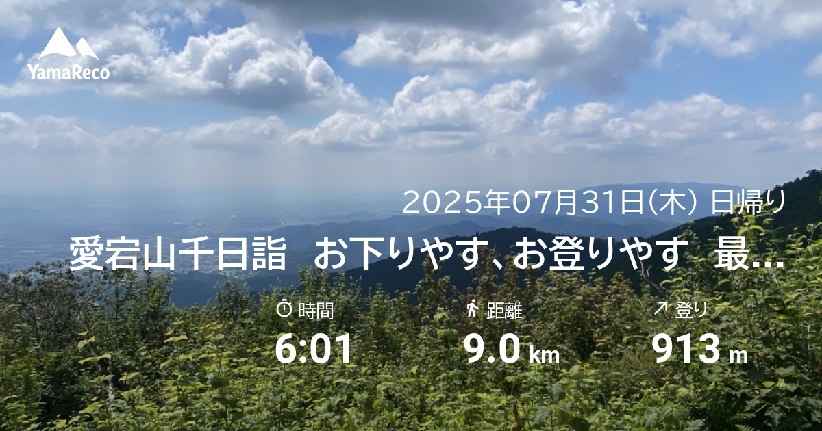 山行記録: 愛宕山千日詣　お下りやす、お登りやす　最悪の登山となった(-_-;)
